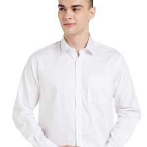 Amazon Brand - Symbol Men's Solid Cotton Formal Shirt | Plain | Full Sleeve - Regular Fit (Available in Plus Size and Combo Packs)
