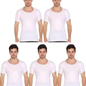 VIP Men's Half Sleeve Cotton Vests for Everyday Wear – Pack of 5