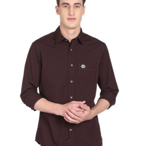 U.S. POLO ASSN. Men's Solid Spread Collar Premium Cotton Tailored Fit Shirt