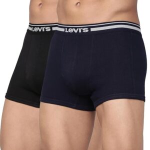 Levi's Men's Cotton 003 Comfort Trunk with Contoured Double Pouch, Tag Free Comfort & Smartskin Technology (Pack of 2)