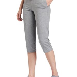 Enamor Women's Stretch Fit Mid Rise Capri