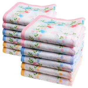 Tex Homz Women's Cotton Floral Pattern Handkerchief (Multicolour, Large)