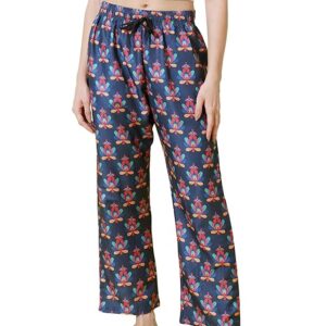 Fflirtygo Women's Cotton Pink Color Printed Pyjama/Lounge Pants/Stylish Night Dress for Women…