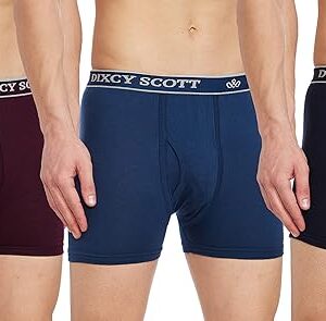 Dixcy Scott Men's Cotton Originals Trunk Snug Fit Solid Innerwear - Crazy Trunk (Pack of 3)