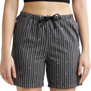 Jockey RX15 Women's Super Combed Cotton Woven Relaxed Fit Checkered Shorts with Side Pockets (Prints May Vary)