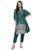 FIORRA Women’s Teal Blue Poly Crepe Kaftan Kurta with Pant SET0043